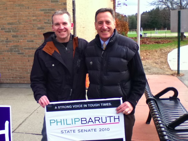 Peter Shumlin and me on Election Day 2010